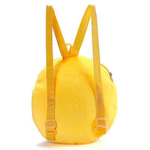 Yellow Plush  Emoji Round Backpack Travel Bag Toddler Kid Kindergarden