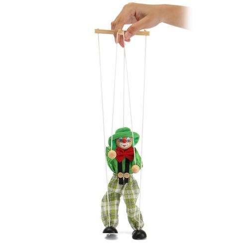 Pull String Puppet Joker Clown Marionette