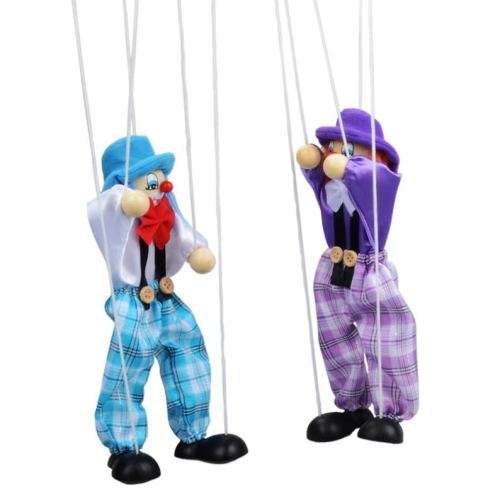 Pull String Puppet Joker Clown Marionette