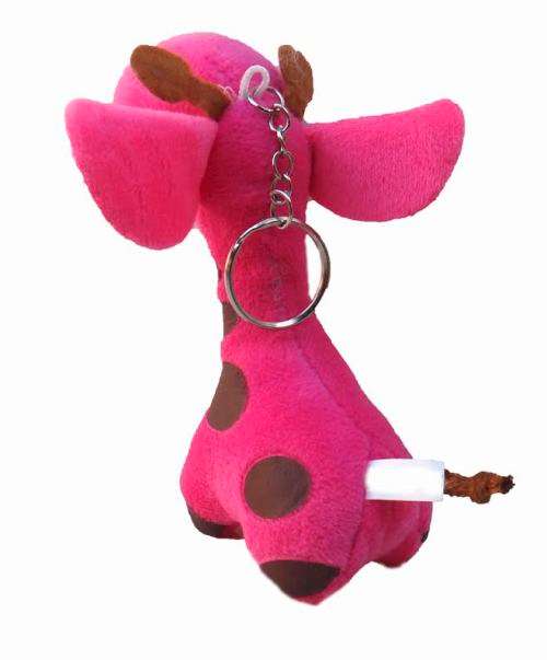 NEW Lovely Big Head Giraffe Soft Plush Baby Toy Keychain Yellow, Pink or Blue