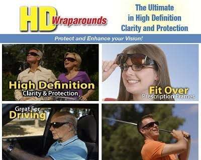 HD Night Vision Unisex Driving Two Sunglasses Men Women Over Wrap around Glasses