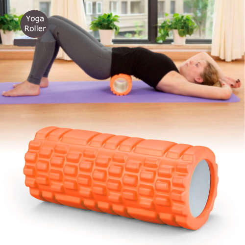 Orange Textured Exercise Yoga Foam Roller for Gym Pilates Physio Trigger Point