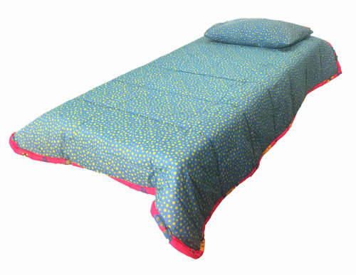 Kids Reversible Butterfly And Polka Dotted Design Single Comforter