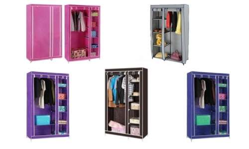 Canvas Double Storage Wardrobe