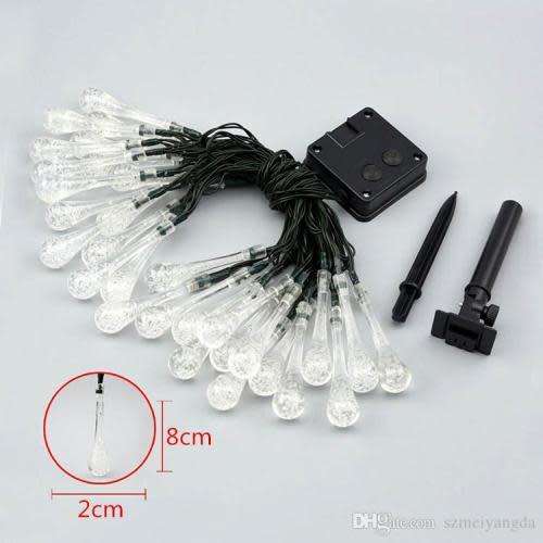 20 LED 5 meter Solar Raindrop Icicle Strip Fairy Light