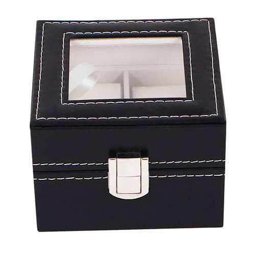 2-Compartment Wrsit Watch Case Storage Display Box