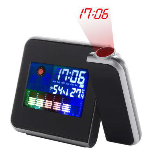 Home Digital LCD Screen Weather Station Forecast Calendar Projector Alarm Clock