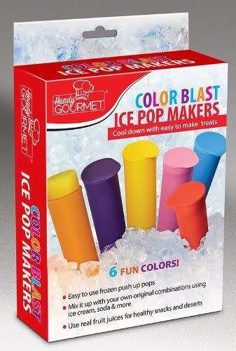 6 Color Blast Ice Pop Makers HANDY GOURMENT Popsicle Silicone Freezer Mold Form