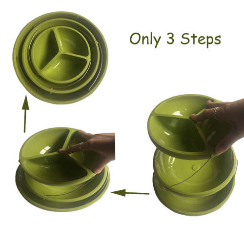 Creative Party Bowl 3 Layer Folding Bowl Cake Fruit Plate Stretch Candy Bowl Kitchen Storage Tray