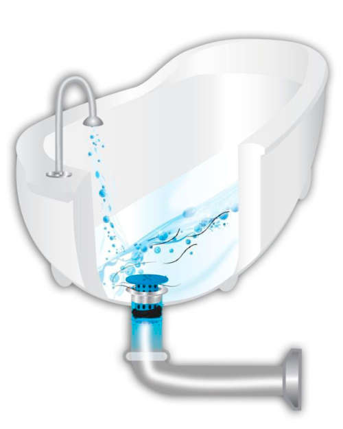 TubShroom Tub Drain Protector Hair Catcher White