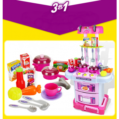 Little Chef Small Gourmet 3 in 1 Kitchen Play Toy Set
