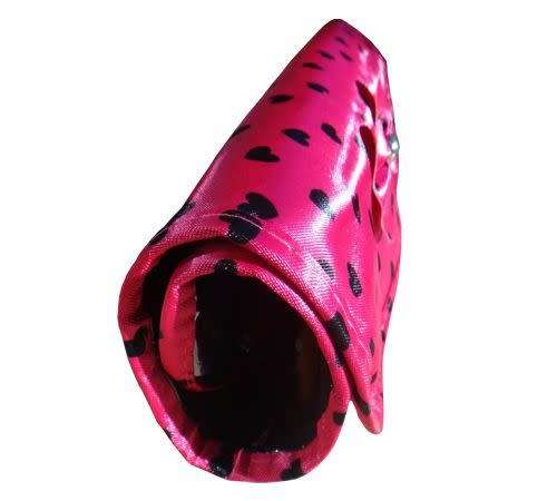 New 12pc MAKE UP BRUSHES SET WITH ROLL UP CARRY CASE - Black & Pink