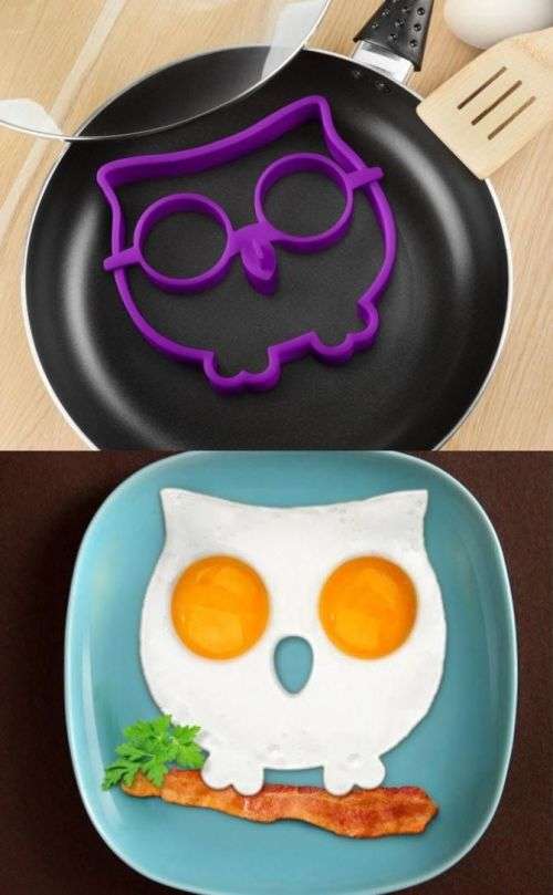 NEW Fun Kids Breakfast Kitchen OWL Shape maker for Eggs Pancakes and more