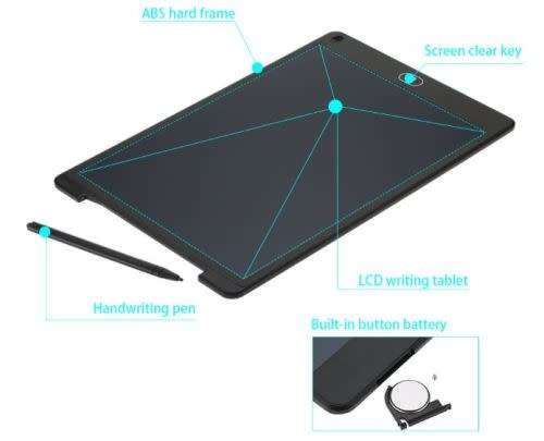 One Touch Erase 8.5" LCD Writing Tablet