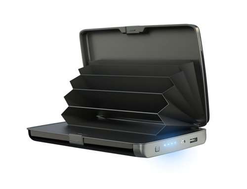 Bell Howell E-Charge Wallet with RFID Protected Technology Plus Phone Charger