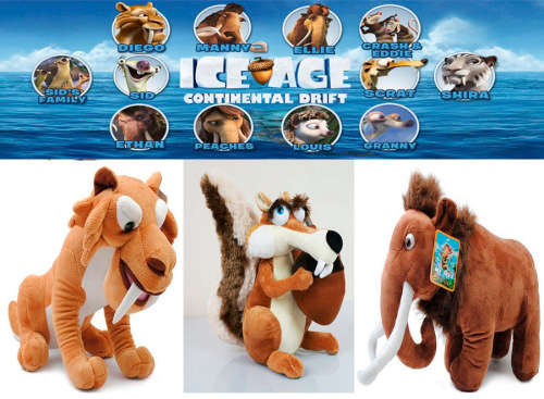 Ice Age 4 Animal Character Soft Plush Toy