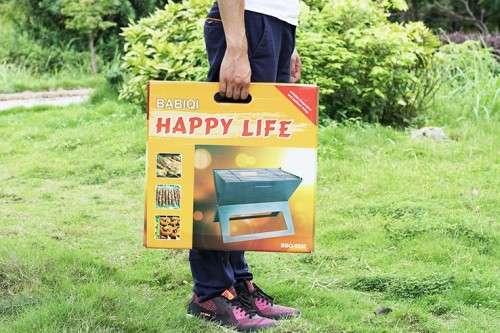 Outdoor collapsible Notebook Charcoal Braii Grill