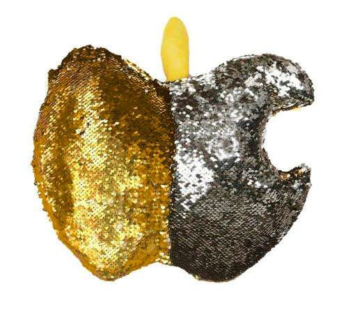 Two Tone Gold Silver Shimmer Sequin Reversible Cushion Decor Gift