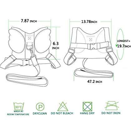 NEW Angle Wings Unisex Kids Anti Lost Belt with Harness