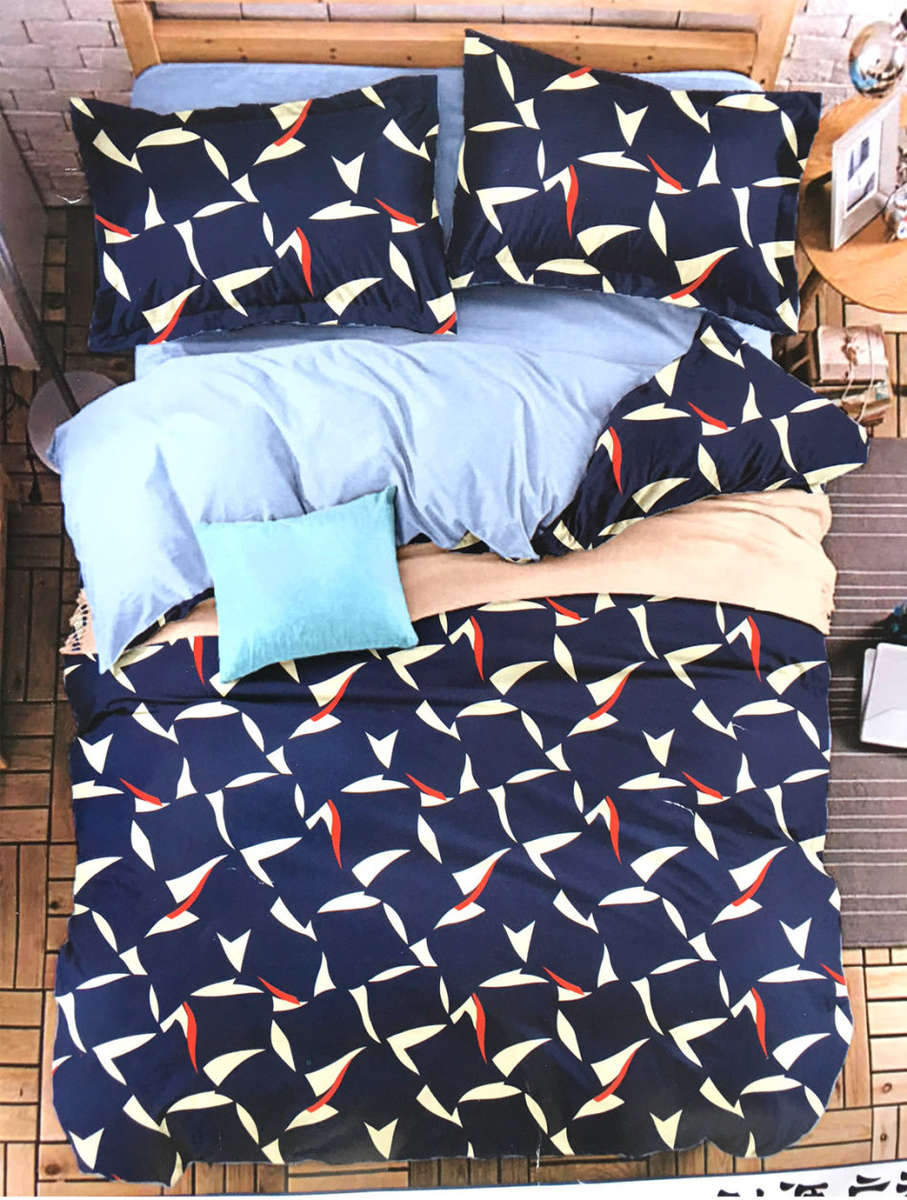 Designer 5pc Comforter Set - Navy Blue: New Arrival !