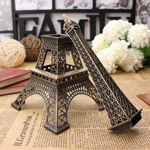 NEW Home Décor Vintage Bronze Tone  Eiffel Tower Model - 32cm