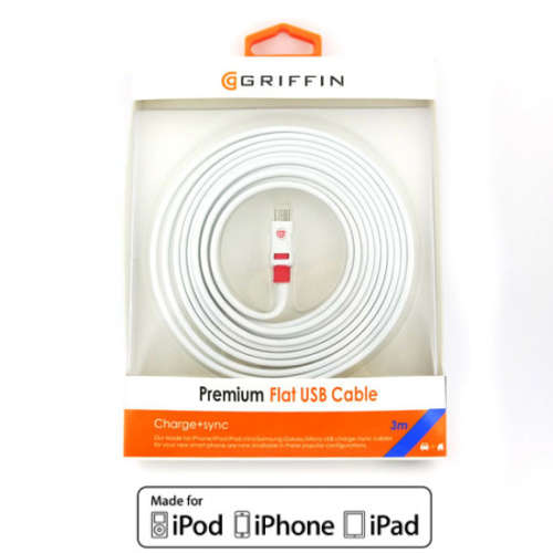 NEW Griffin 3m USB Charging plus Sync Cable for iPhones