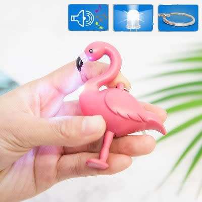 Unicorn or Flamingo KeyChains with LED Light and Sound Kids Gift