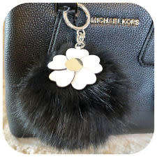 Original Brand New Michael Kors Large Fur Flower Pompom Key Charm "Value R1190"