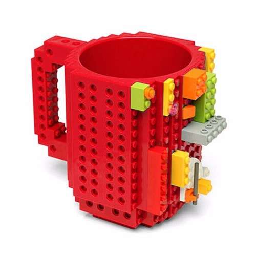 Creative BPA Free Build-on Brick Building Blocks Coffee Cup