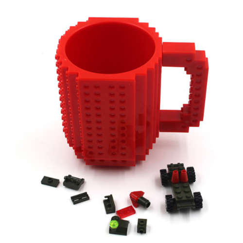 Creative BPA Free Build-on Brick Building Blocks Coffee Cup