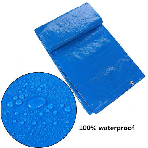 Waterproof Tarpaulin Sheet Camping All Purpose Weather Resistant Tarp Cover 5m x 6m- Upgrade to 6x8m