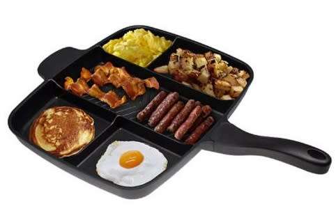NEW 5-in-1 Master Divided Pan for Grilling Frying Breakfast