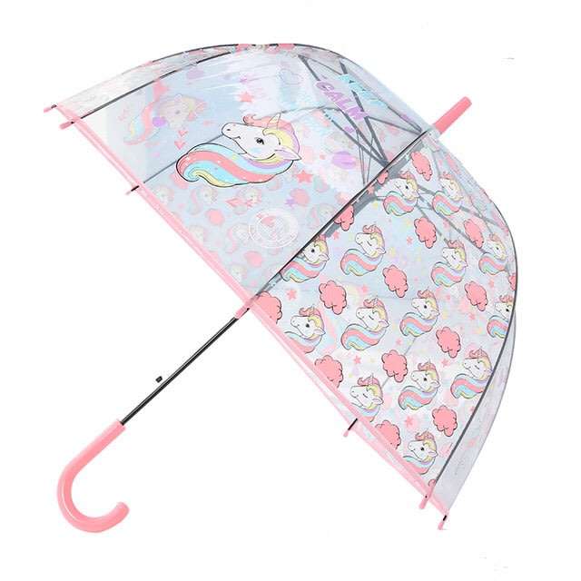 Transparent Unicorn Design Kids Umbrella - Assorted Color