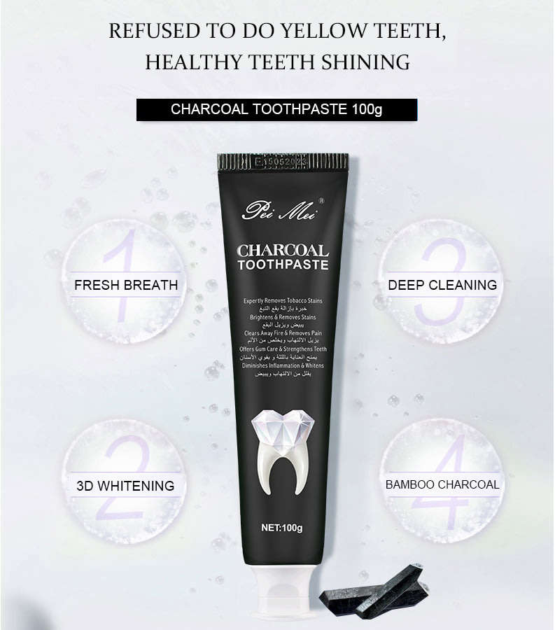 3D Teeth Whitening 100% Charcoal Toothpaste