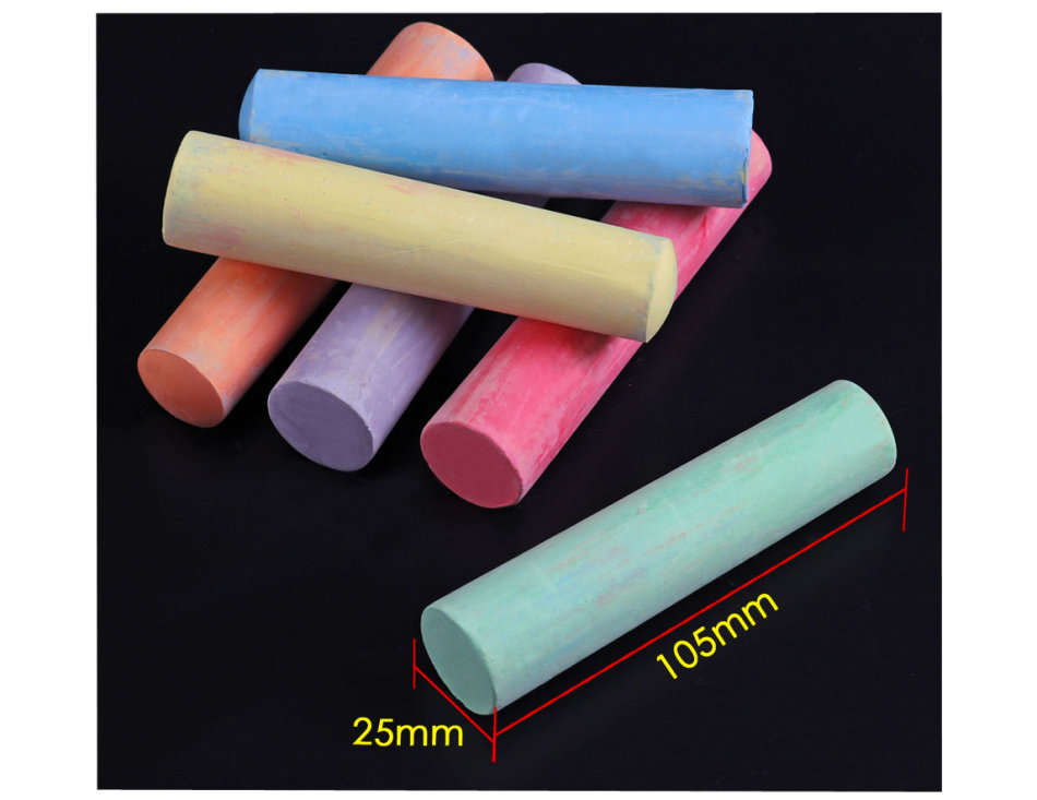 12 STICKS FOSKA COLOR CHALKS- NON TOXIC