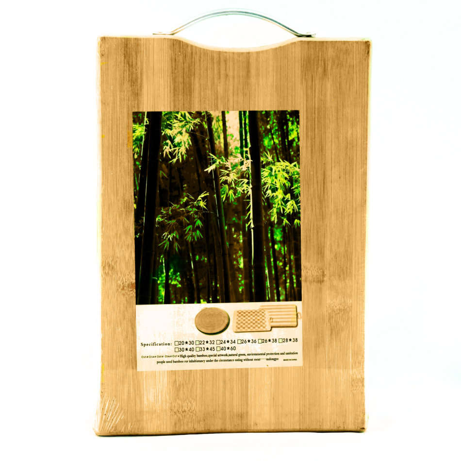 Rectangular Chopping Board with Stainless Steel Handle