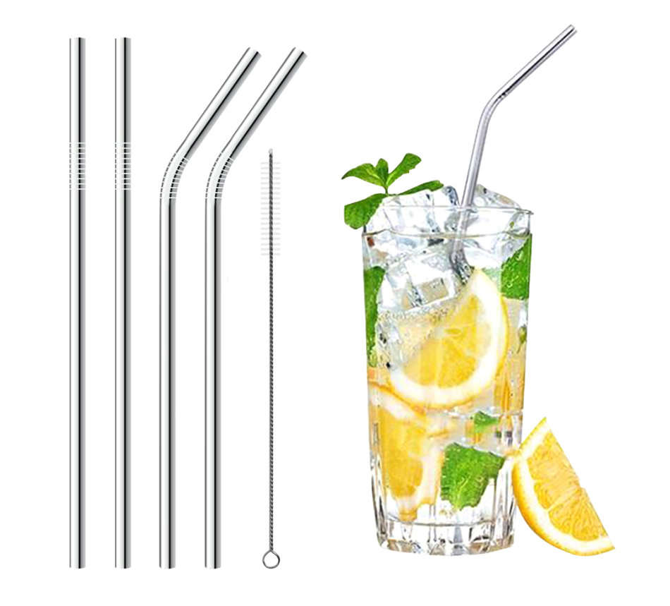 5pc Stainless Steel Reusable Straws Set
