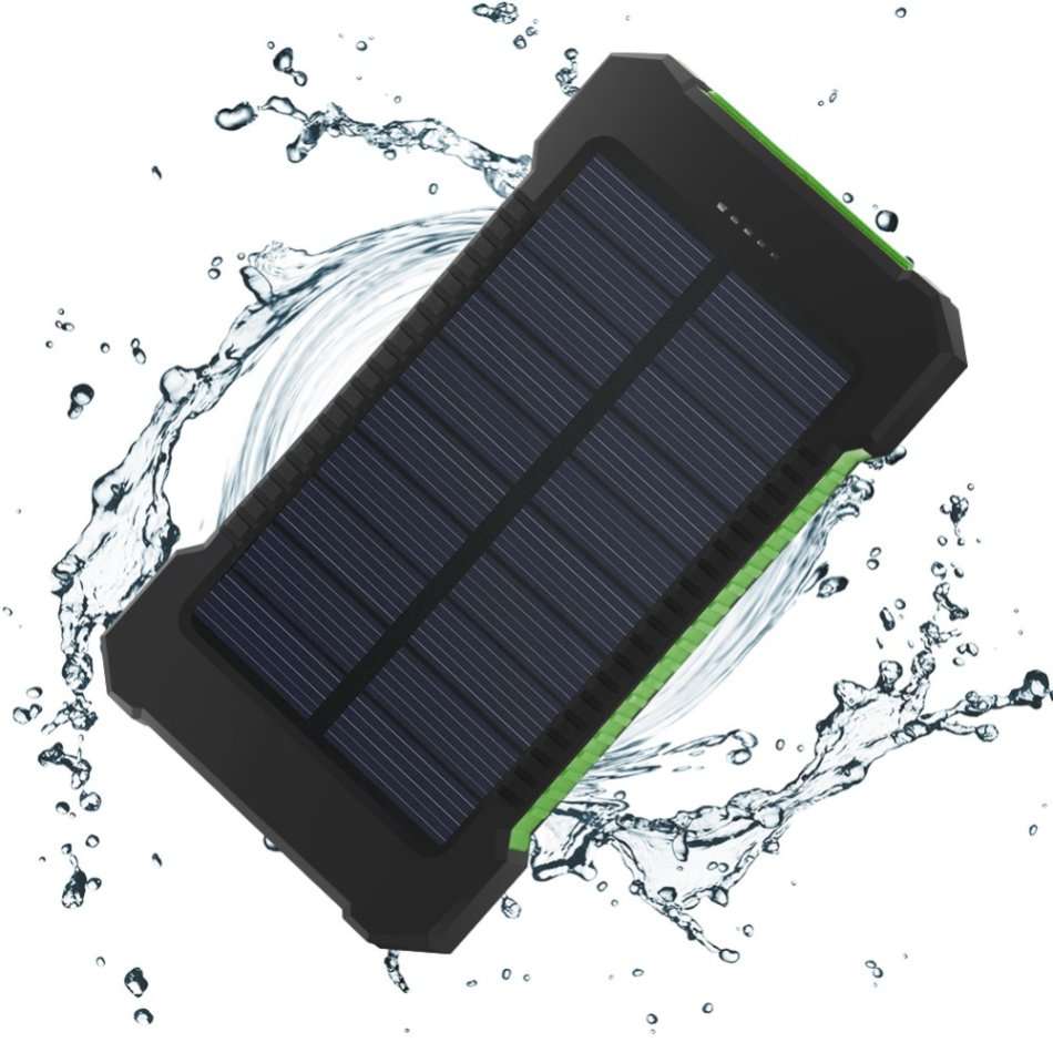 Dual USB Port 20000mAh Solar Power Bank Phone Charger with Flash Light