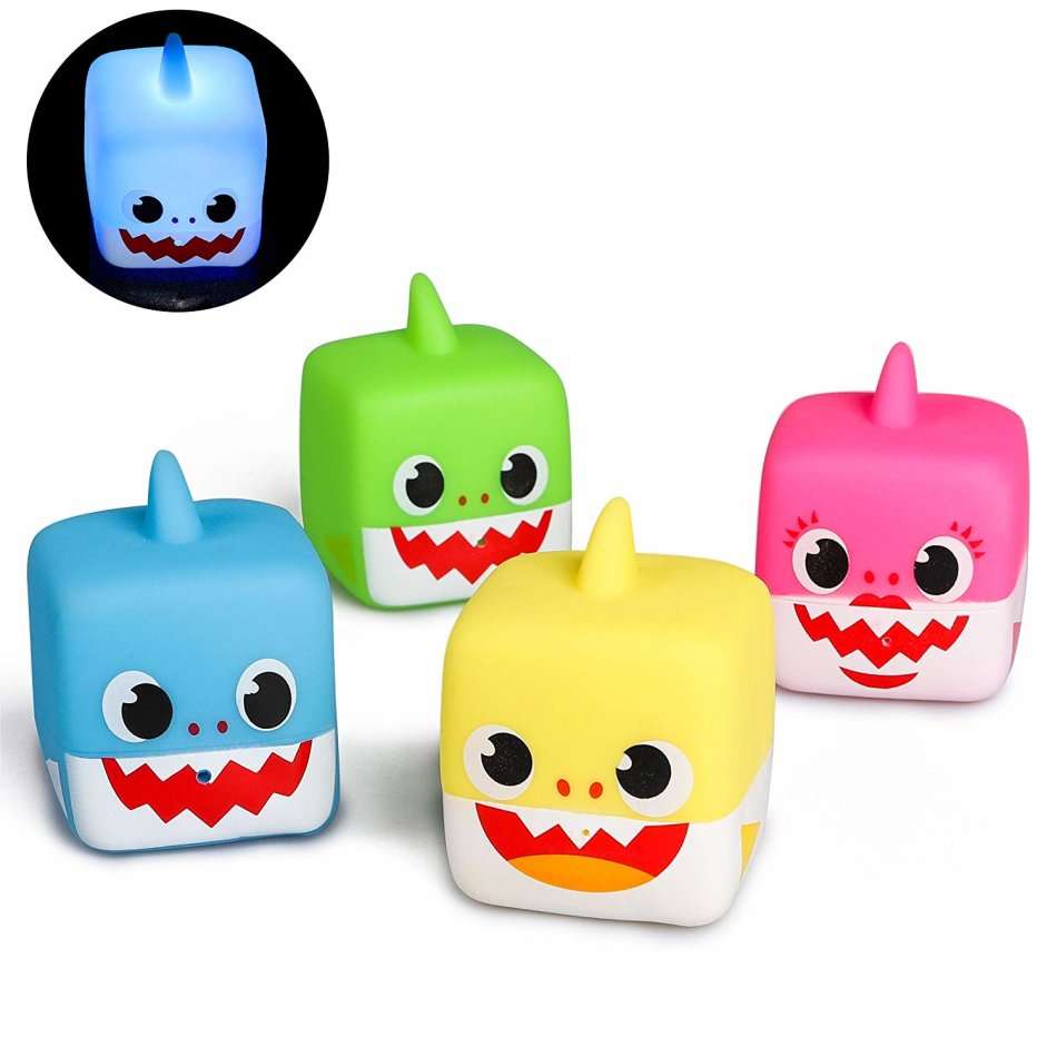 Little Floating Rubber Shark Light and Sound Bathtub Toy: Sings The Nursery Rhyme "Baby Shark"