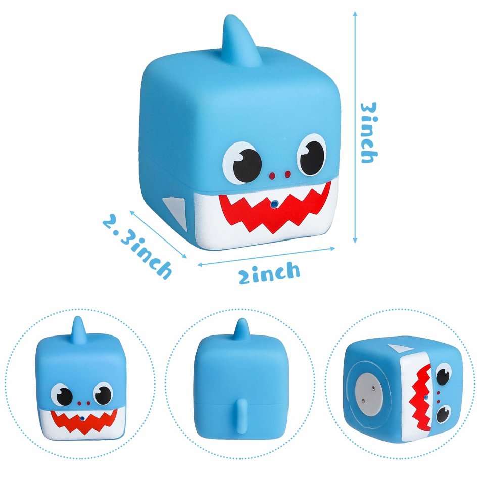 Little Floating Rubber Shark Light and Sound Bathtub Toy: Sings The Nursery Rhyme "Baby Shark"