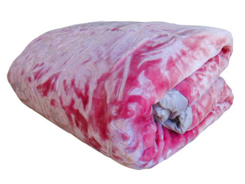Super Soft 3 PLY HEAVY Quality Mink & Embossed Blanket - Pink