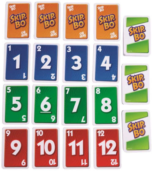 Bold Number Skip-Bo Card Game (For 2-6 Players)