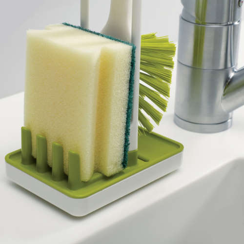 Sink Tidy Set Kitchen Utensils/Plates Cleaning Brush with Sponge Holder