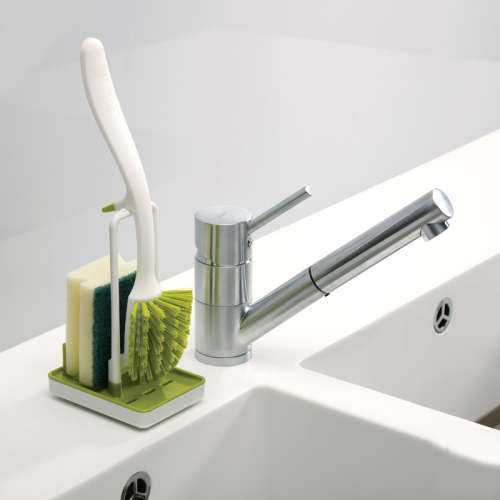 Sink Tidy Set Kitchen Utensils/Plates Cleaning Brush with Sponge Holder