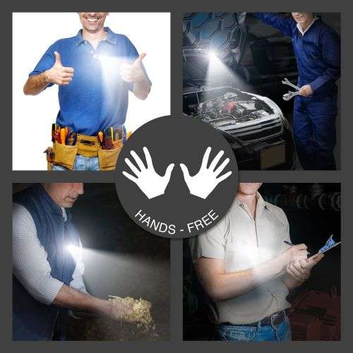 LED Clip on Cloth 3 Modes Magnetic Safety Light Hiking Running Safety Warning