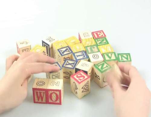 27pc Wooden Educational ABC Blocks