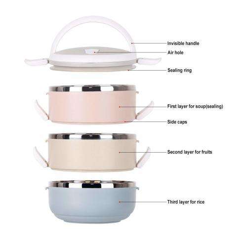 Triple Layer Stainless Steel Lunch Box