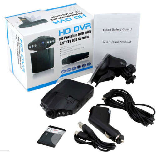 Car Vehicle HD DVR 2.5" TFT LCD 6 IR LED Video Recorder Camera Road Safety Guard