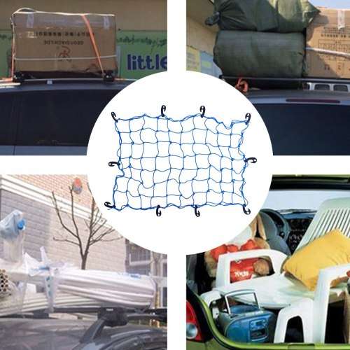 Adjustable Hooks Cargo Universal Net Cover Car Roof Elastic Mesh(120x80cm)