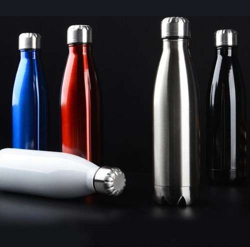 NEW NIB STAINLESS STEEL CUP VACUUM THERMOS FLASK WATER BOTTLE 1000ML